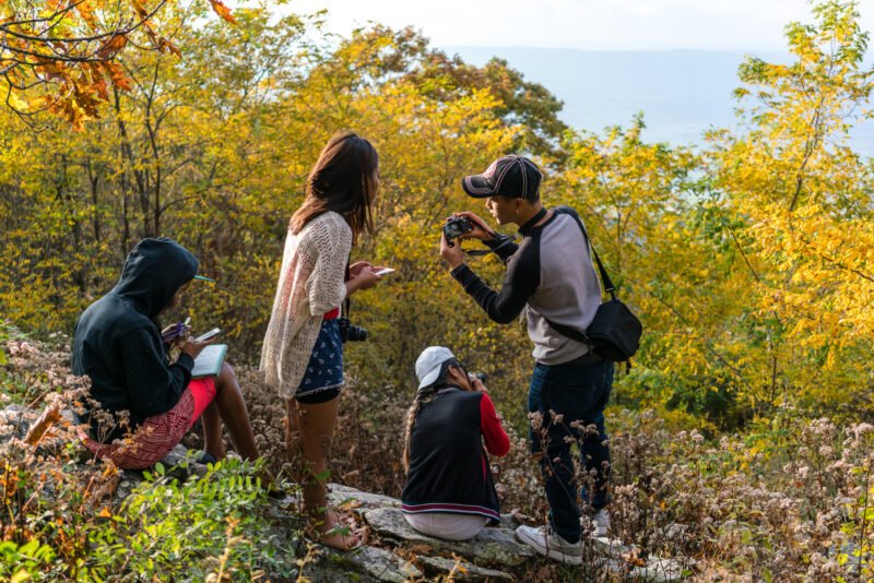 Camp students record autumn colors in Virginia's Shenandoah National Park