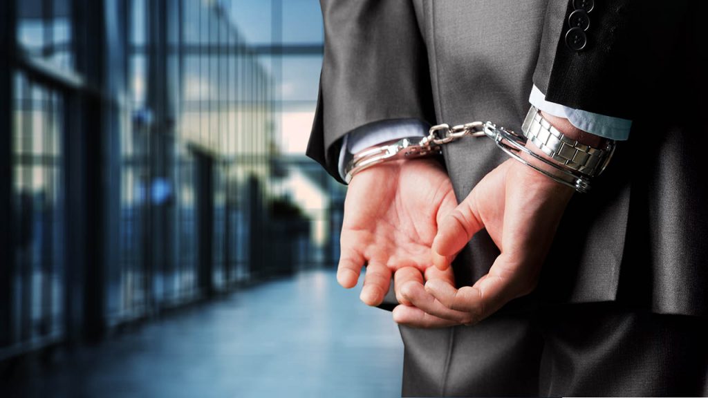 Arrest bound bracelet bribe bribery business businessman